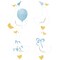 Big Dot of Happiness One Silly Goose Blue Party Paper Cutouts, Double-Sided Goose-Shaped Decorations, DIY Boy 1st Birthday Essentials - Set of 20